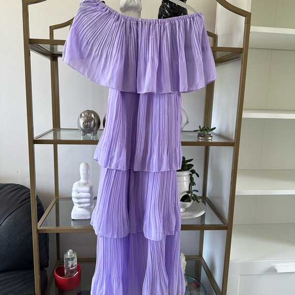 Purple lavendar ruffle dress - Picture 4 of 4